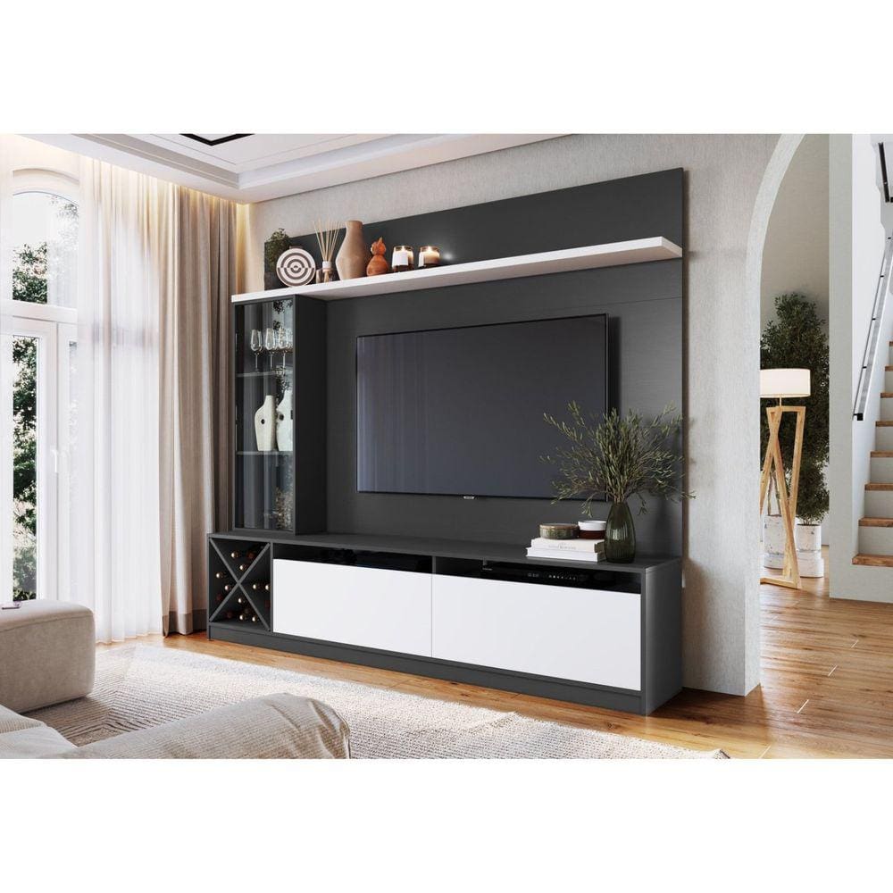 Estante Home Para TV até 50 Polegadas 1 Porta de Vidro Sorrento Quiditá