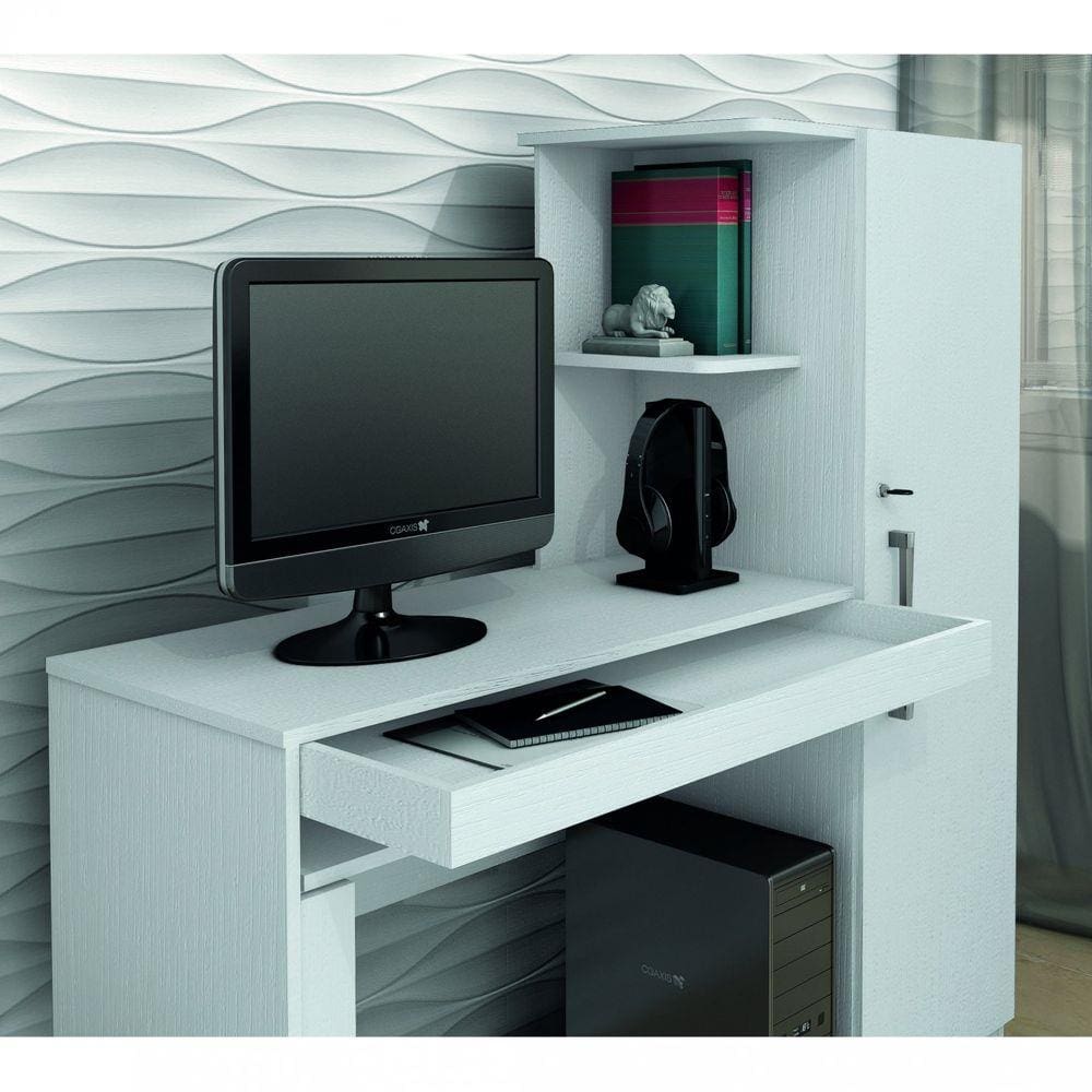 Mesa para Computador 1 Armário e Prateleira Office Valdemóveis | Extra