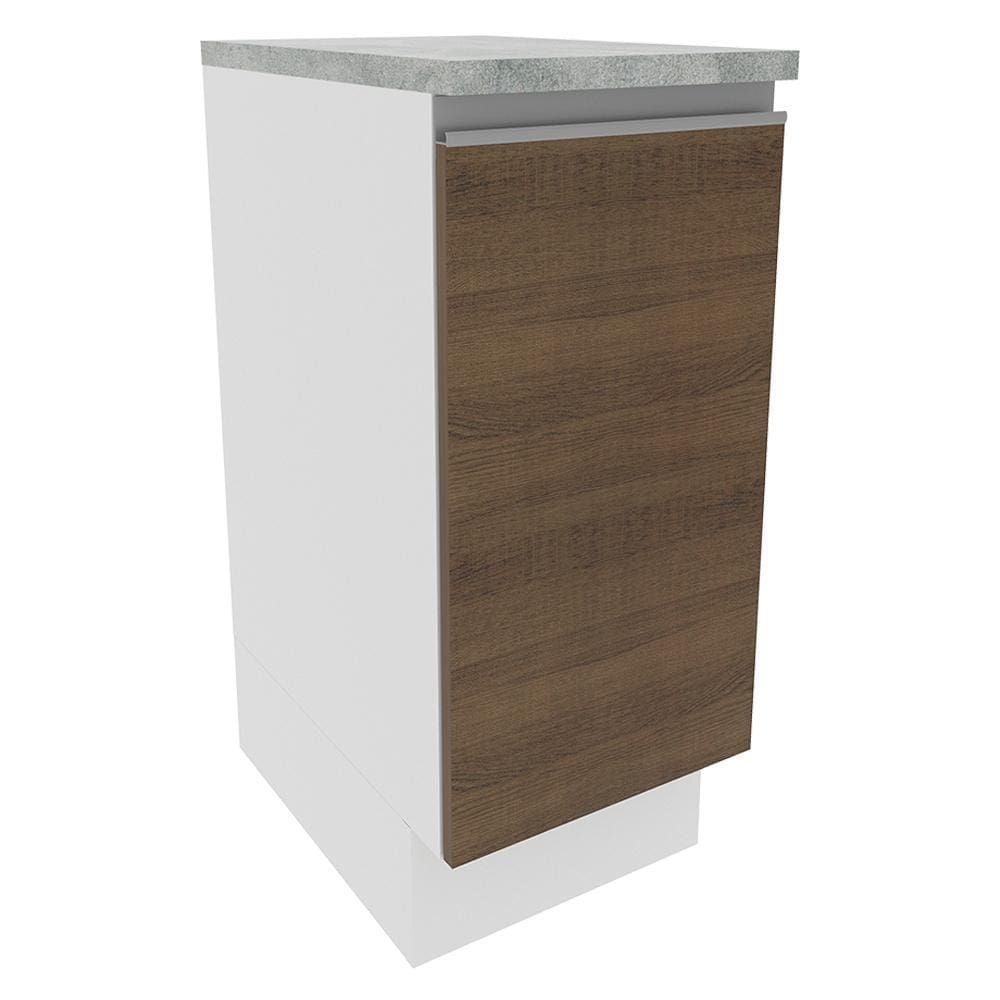 Balcão Madesa Glamy 35 cm 1 Porta - Branco/Rustic