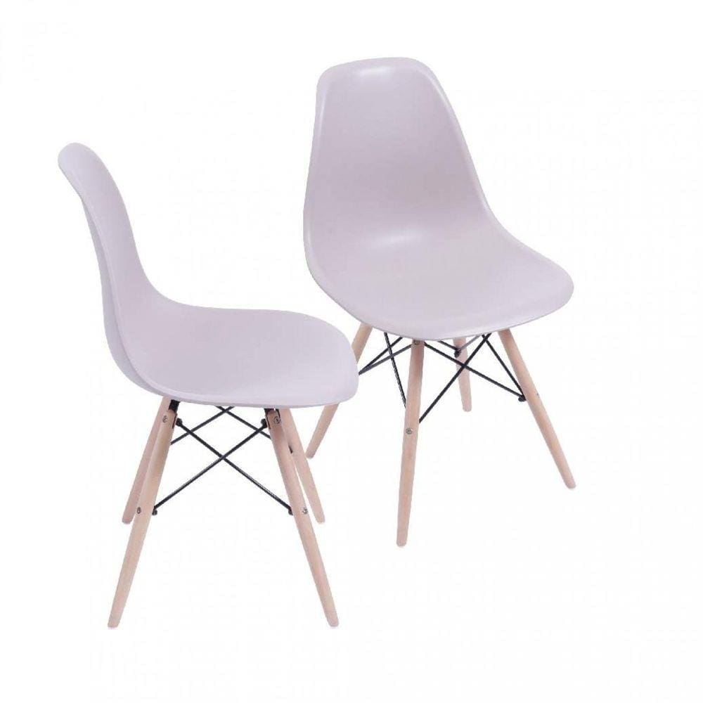 Conjunto 2 Cadeiras Eames DKR Base Madeira OR Design Fendi