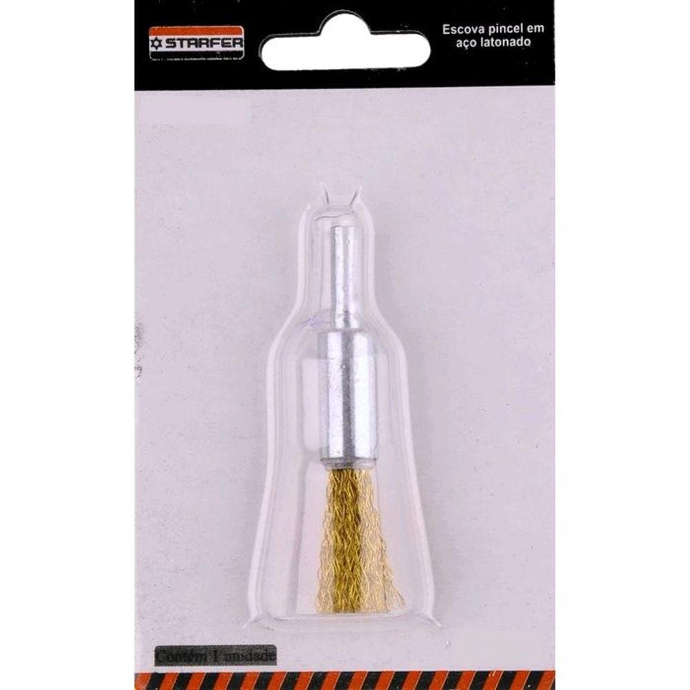 Escova Aço Pincel Starfer 17mm (diâmetro) Haste Com 08mm