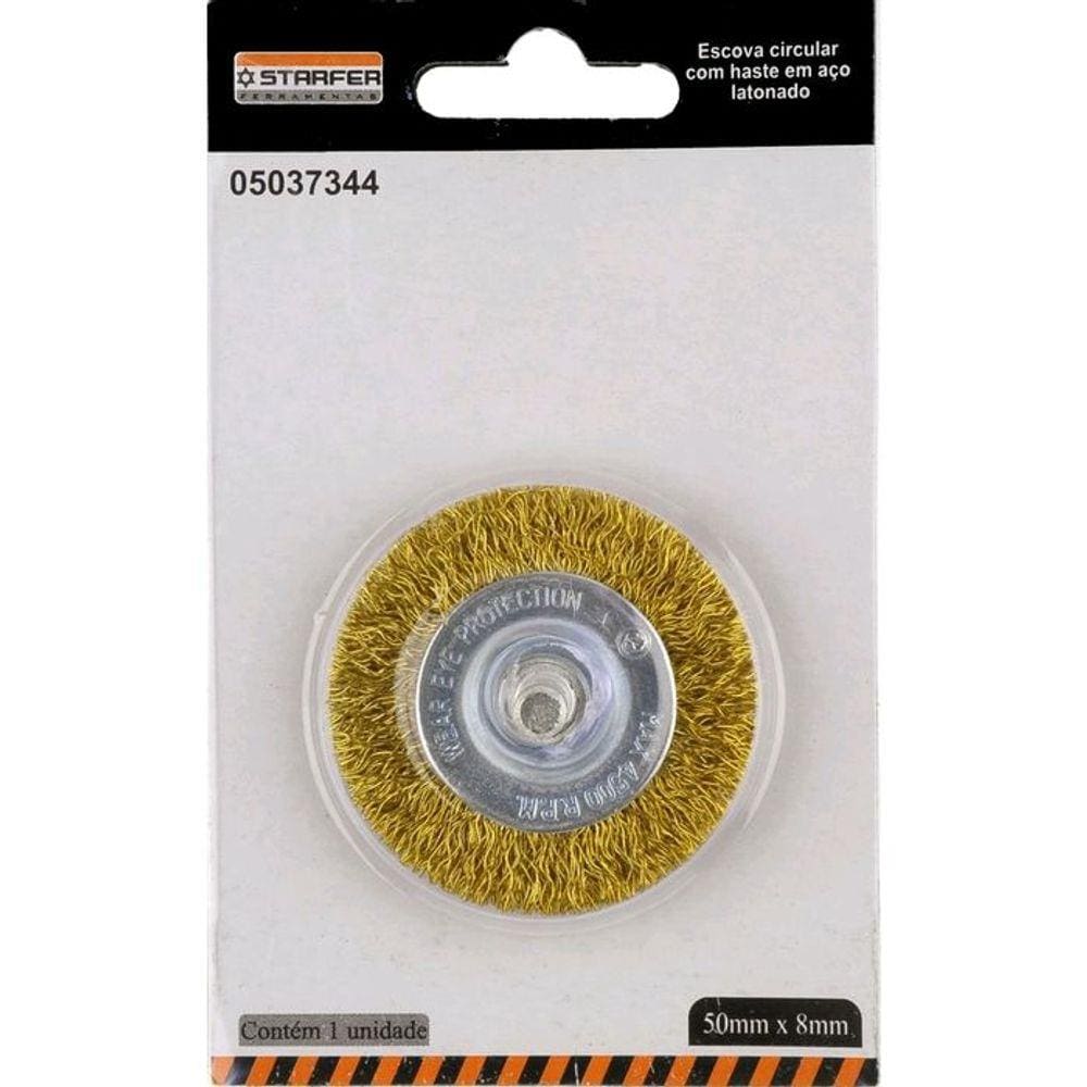 Escova Circular Com Haste Starfer 50mmx08mm
