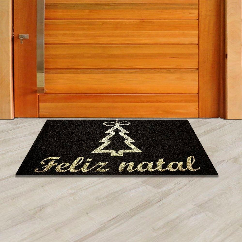 Capacho Datas Comemorativas Feliz Natal Dourado