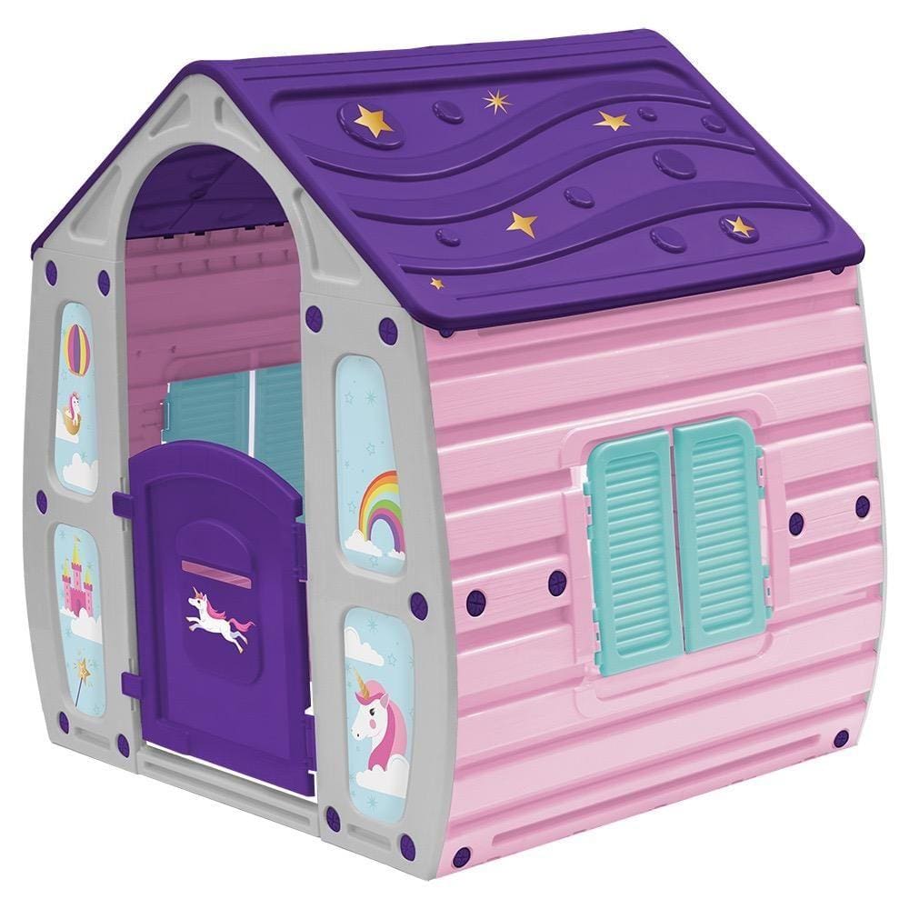 Casinha de Brinquedo Unicornio Infantil Portatil Bel Brink - Rosa
