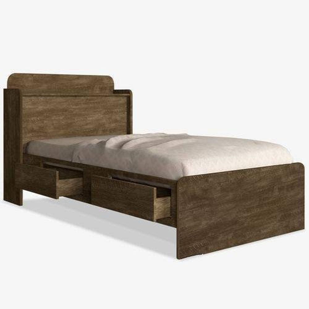 Cama Solteiro Tamires Baú Com Gavetas