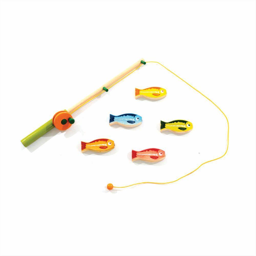 Kit Pescaria de Madeira Newart Brinquedo Educativo