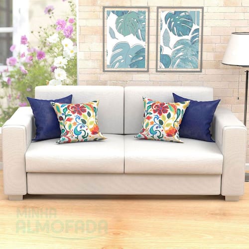 Kit Almofadas Decorativas para Sala Azul | Extra