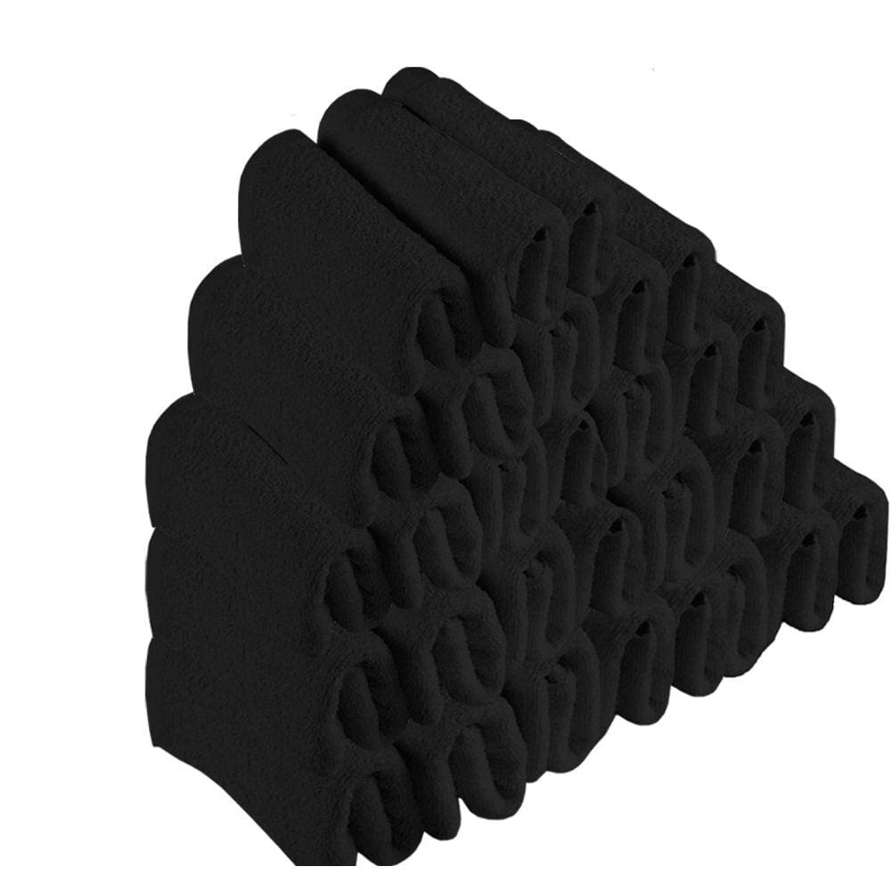 Kit 30 Toalhas de Rosto Para Salão Beleza 100% Algodão 40 x 65 cm Preta