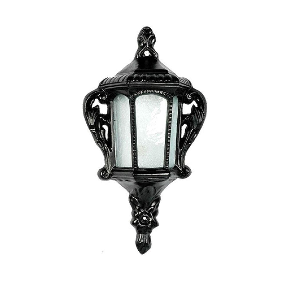 Luminária Colonial Meia Cara Veneza em Alumínio e Vidro