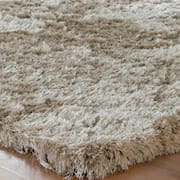 Tapete Apolo Peludo e Liso Casa Dona 140x200cm Bege