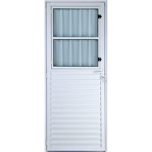 Porta De Alumínio Social Postigo 2,10 X 0,90 Direita Vidro Mini Boreal Linha All Soft Cor Branco Menor preço em Porta De Alumínio Social Postigo 2,10 X 0,90 Direita Vidro Mini Boreal Linha All Soft Cor Branco