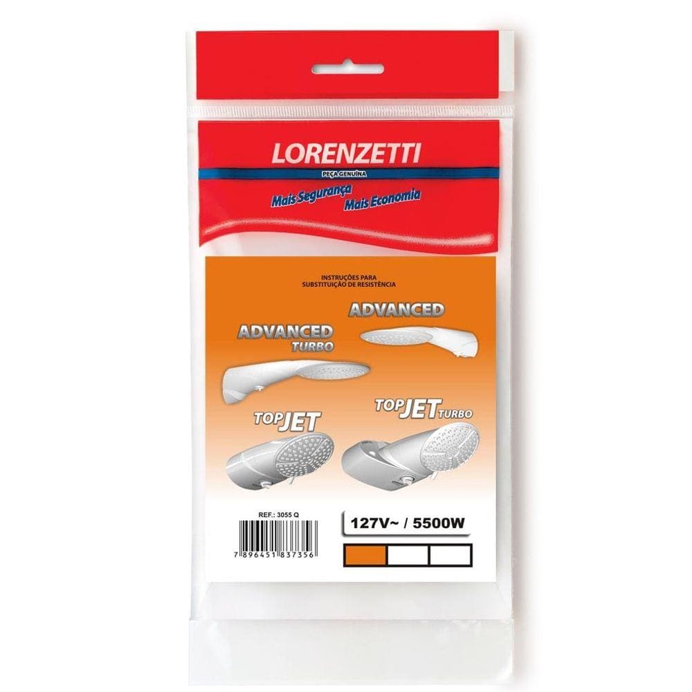 Resistência Ducha Lorenzetti Top Jet Multi 5500W 3055Q