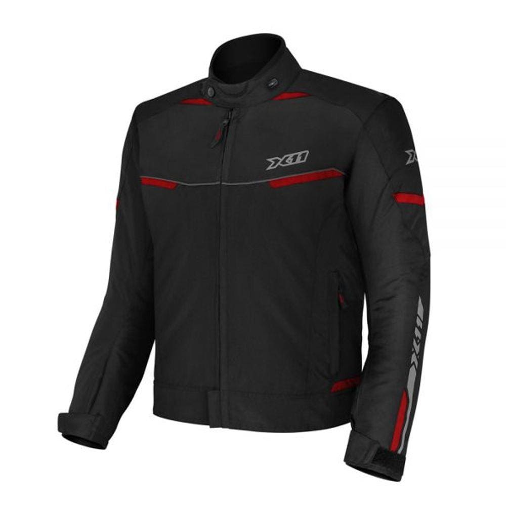 Jaqueta X11 Guard 2 Preto/Vermelho Com Proteções Moto Motociclista (G)