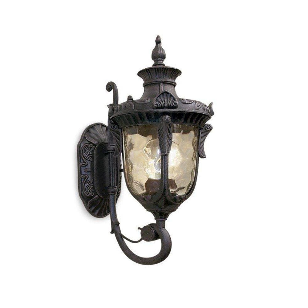 Arandela Colonial Luxo Vidro 1E27 24X43Cm
