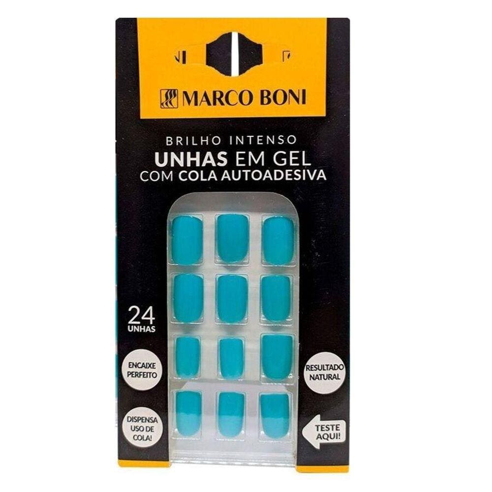Kit Com 24 Unhas Postiça Em Gel Autoadesiva Marco Boni