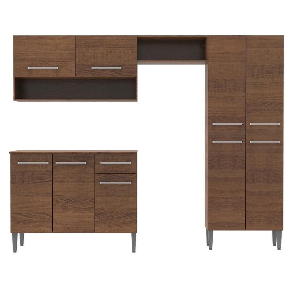 Cozinha Compacta Emilly com Armário e Balcão Rustic Madesa
