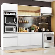 Cozinha Completa Madesa Diamante com Armário, 1 Balcão e Tampo