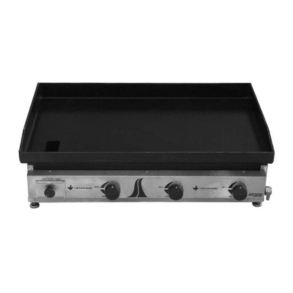 Chapa A Gás Com Gaveta Coletora Venâncio C80 3 Queimadores Inox