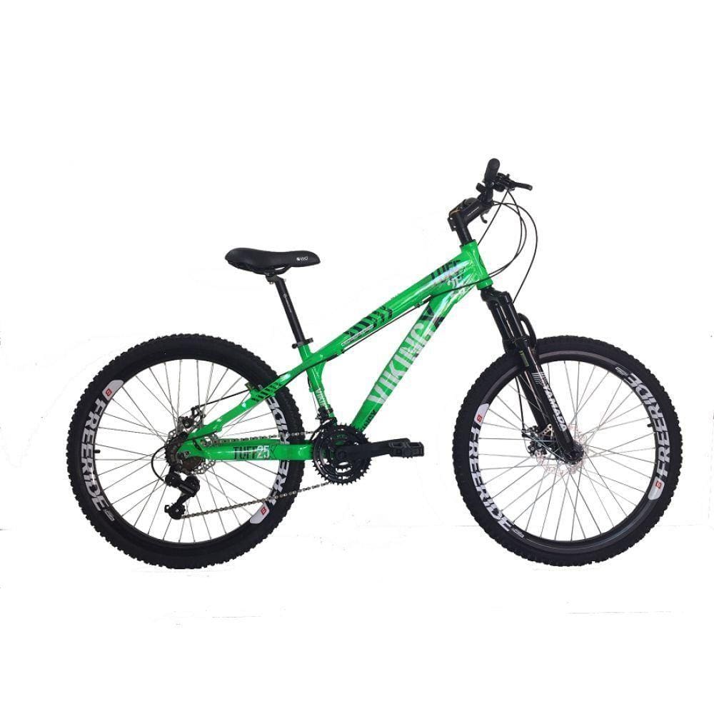 Bicicleta Tuff25 Freeride Aro 26 Verde Neon Viking X