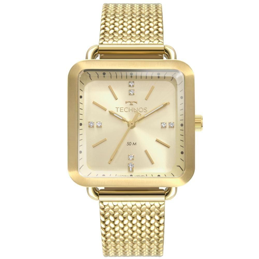 Relógio Feminino Technos Fashion Style 2036MME/4X 34mm Aço Dourado