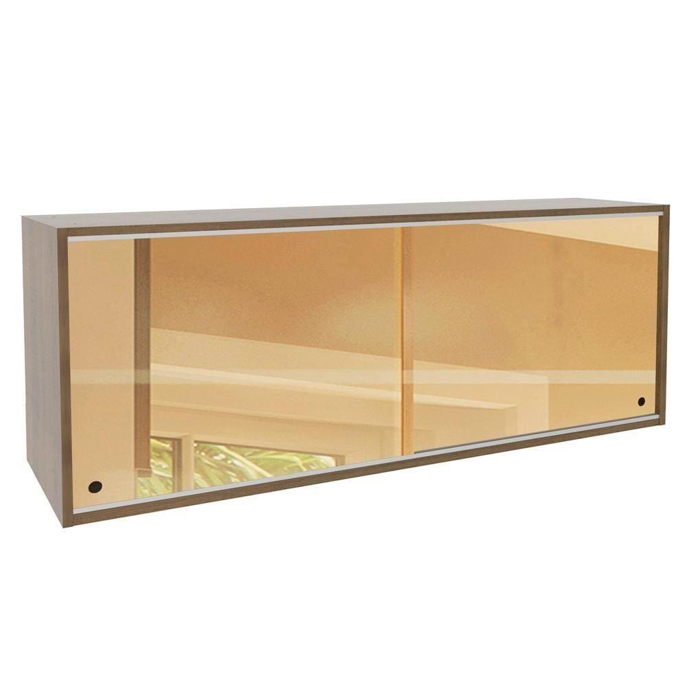 Armário Aéreo Glamy 2 Portas Vidro Reflecta RusticMadesa