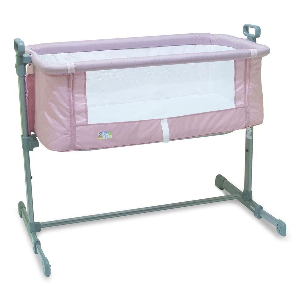 Berço lateral side by side Co Slepeer Baby Style Rosa