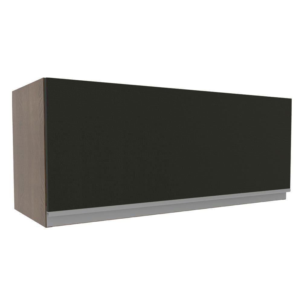 Armário Aéreo Madesa Glamy 80 cm 1 Porta - Rustic/Preto