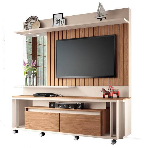 Estante Home Painel para TV até 60 Pol Eclipse Off White/Nature - HB Móveis é boa?