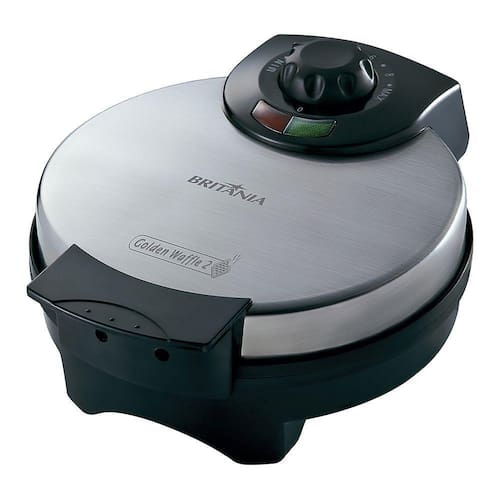 imagem-Maquina Golden Waffle Prata/Preto 850W Britânia 127V - 110V