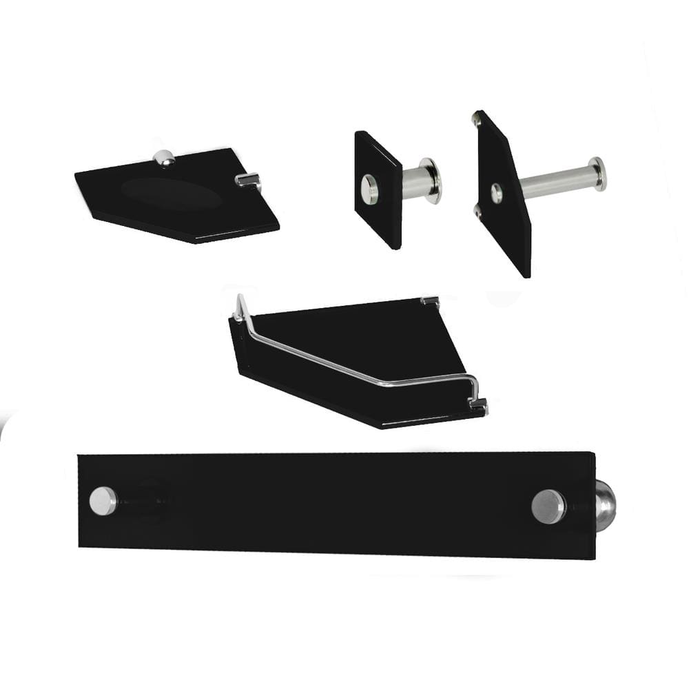 Kit Banheiro Luxo Canto 5 peças Amã - Preto