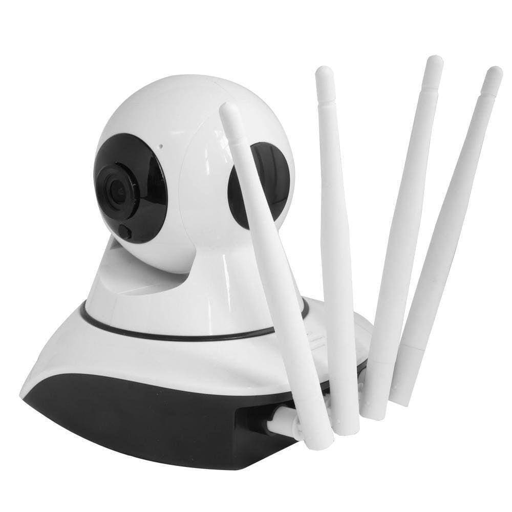 Câmera Ip Wifi Sem Fio 4 Antenas Visão Noturna Infravermelho