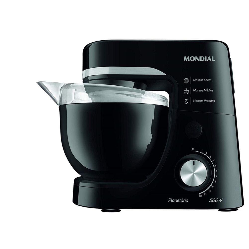 Batedeira Planetária Mondial 500W 4,5L BP-03-B Preto