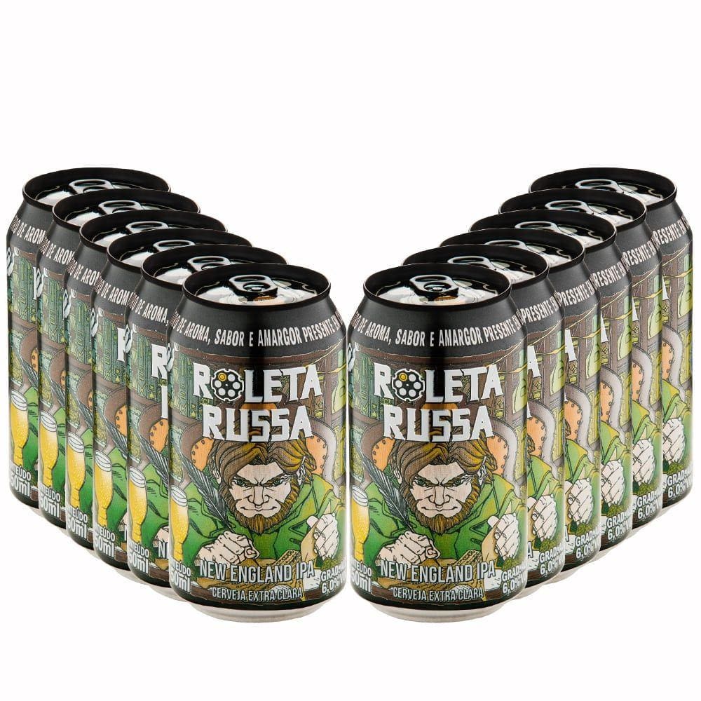 Pack 12 Cervejas Roleta Russa New England IPA Lata 350ml