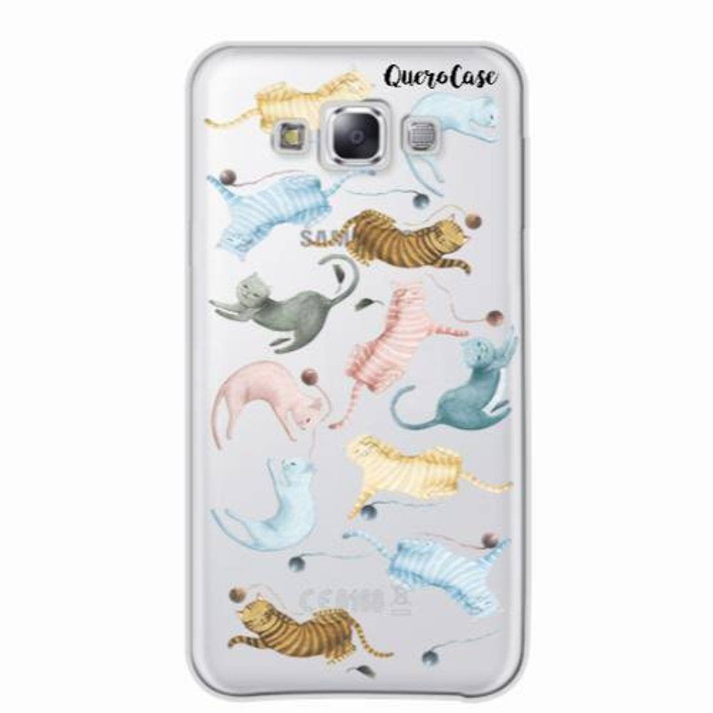 Capa para Galaxy E5 Brincadeira de Gato | Extra