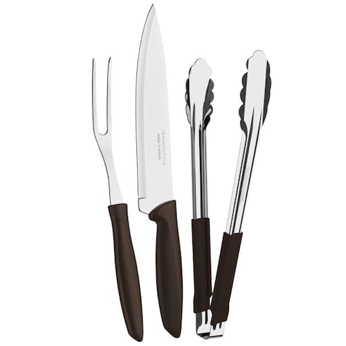 Kit para Churrasco Tramontina Plenus 3 Peças - Marrom Menor preço em Kit para Churrasco Tramontina Plenus 3 Peças - Marrom