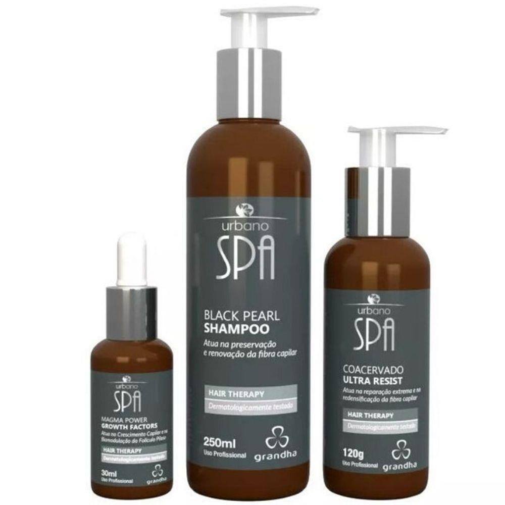 SPA Black Grandha Kit Coacervado e Magma Power  Hair Therapy
