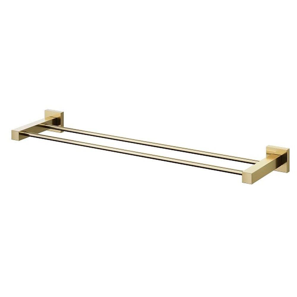 Porta Toalha Bastão Duplo Square Ouro Polido - Docol