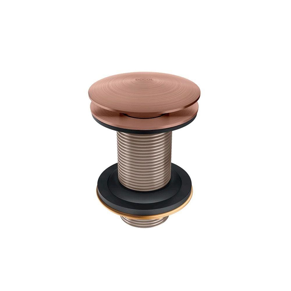 Válvula de Escoamento para Banheiro Click Clack 7/8\" Cobre Escovado - Docol