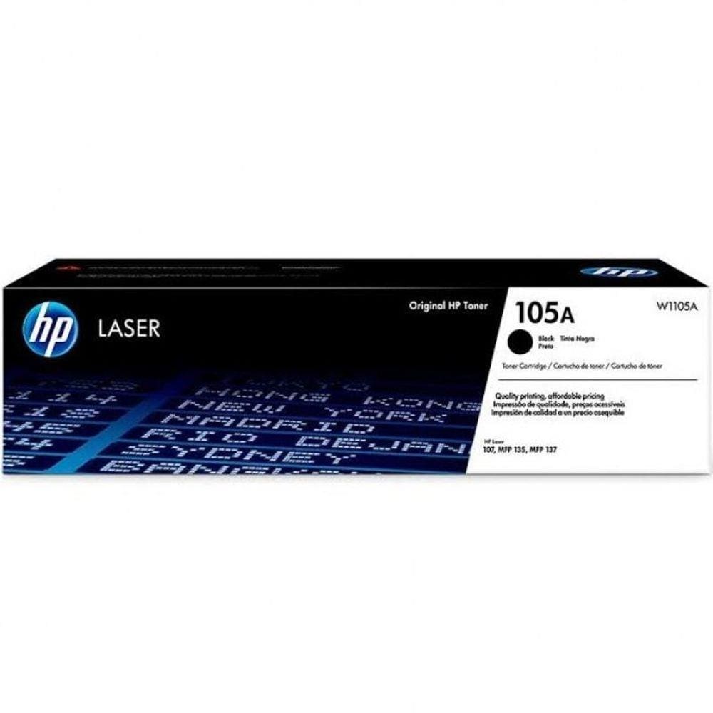 Toner HP 105A W1105A Preto 107 MFP 135 MFP 137