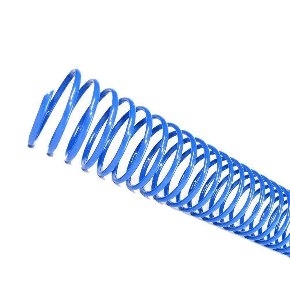 Kit Espiral Para Encadernação Azul 17 Mm 100 Folhas 100Un