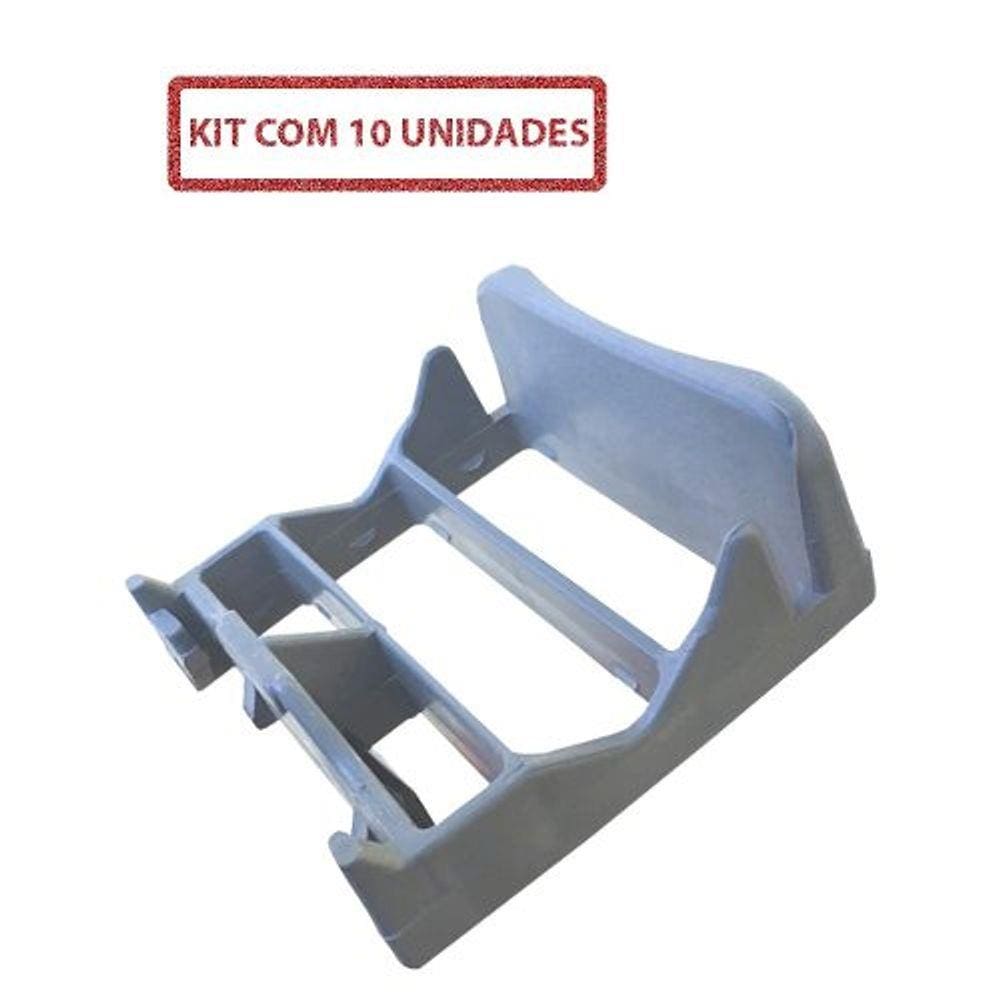 Kit 10 Pçs Suporte Caixa Hermética Fixação Poste Cor Cinza