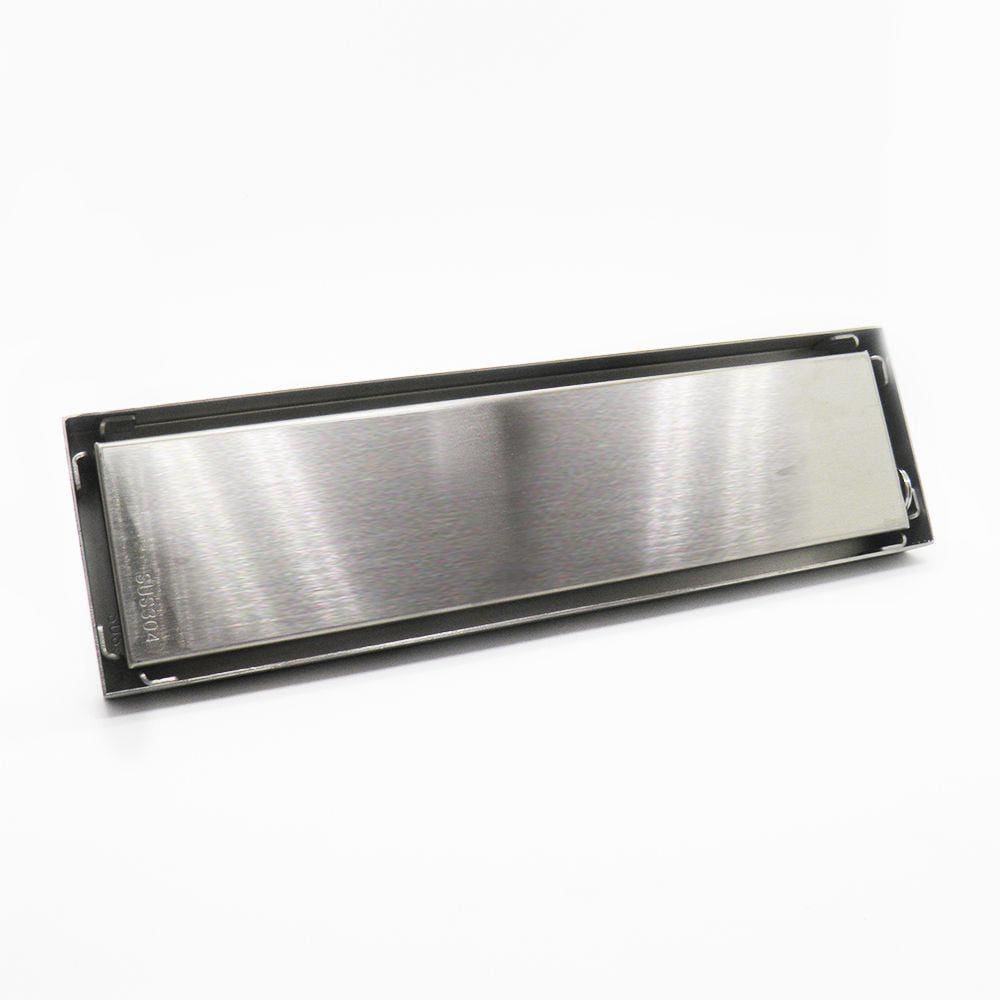 Ralo Linear Anti Insetos Tampa Aço Escovado Inox Canto Banheiro
