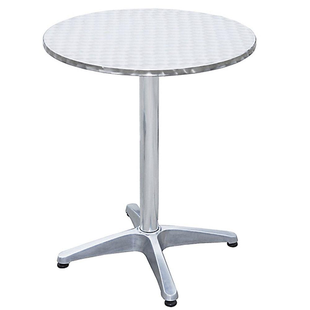 Mesa Redonda de Alumínio 60x72cm Cinza