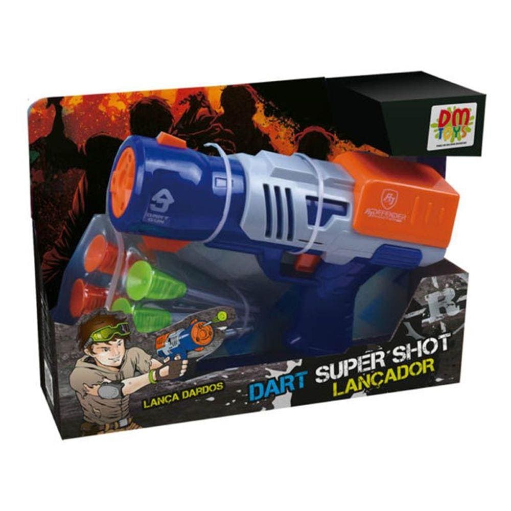 Super Shot Lançador Dart Dardos Brinquedo Divertido Infantil