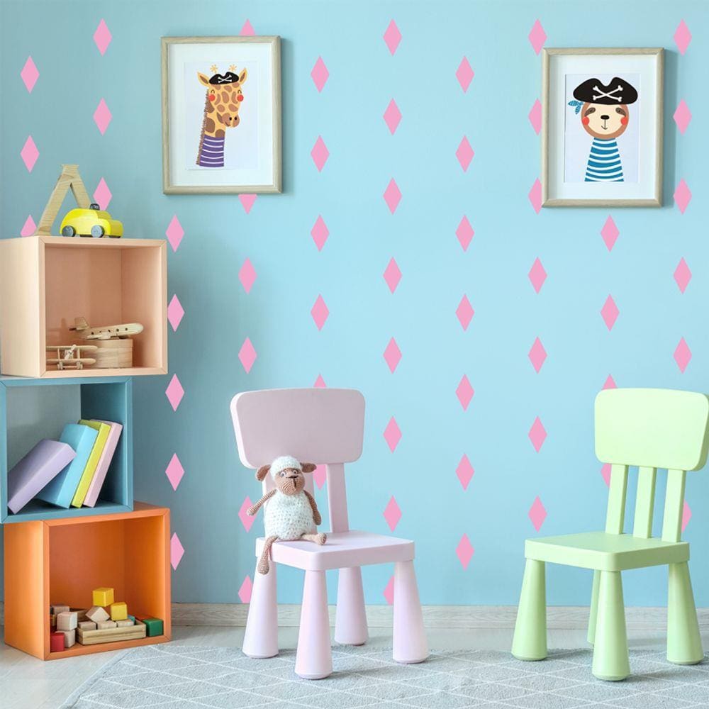 Adesivo Decorativo de Parede - Kit Com 45 Losangos - 011kac14