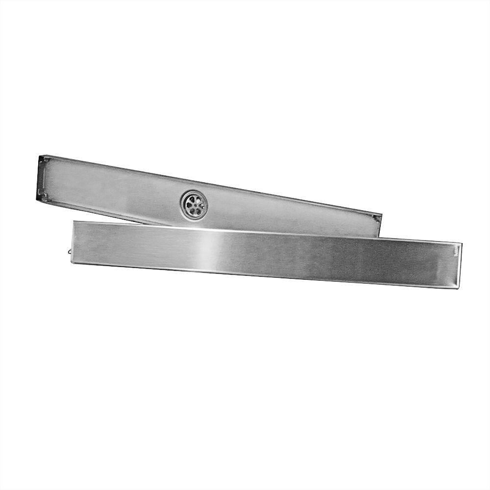 Ralo Invisivel Linear Anti Odor 58x8 Tampa Escovada Inox Banheiro Canto
