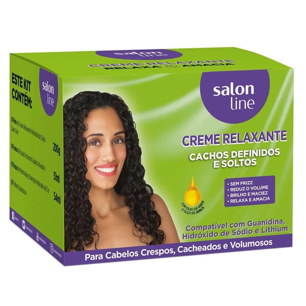 Kit Creme Relaxante Salon Line Cachos Definidos E Soltos - 200g