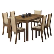 Conjunto Sala de Jantar Miriam Madesa Mesa Tampo de Madeira com 6 Cadeiras