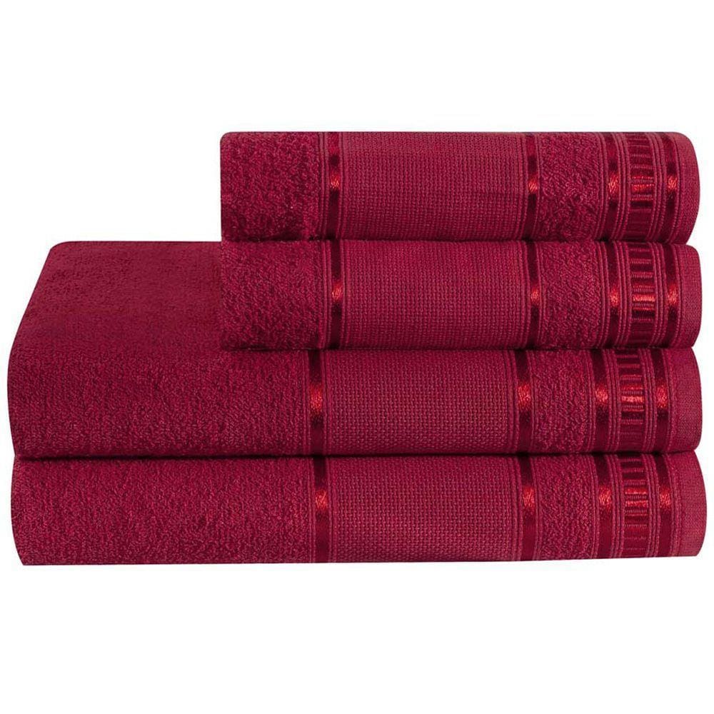 Jogo de Banho Premium Coleção Criativa 100% Algodão 4 Peças