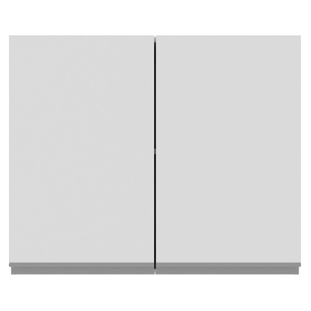 Armário Aéreo Madesa Acordes Glamy 100% MDF 80 cm 2 Portas Branco